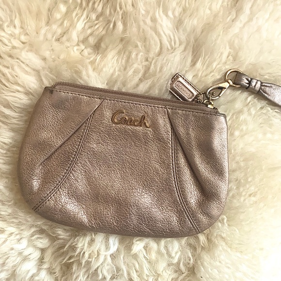 Coach Handbags - COACH Metallic Parker Wristlet